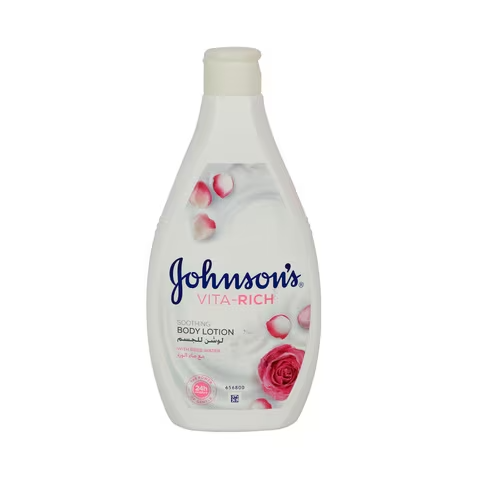 Johnsons Vitarich Body Lotion W/Rose Water 400Ml