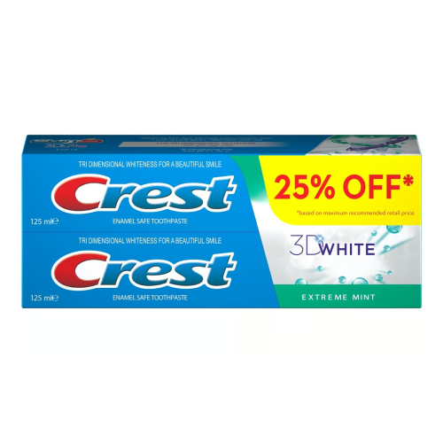 Crest 3D White T/Paste 125Ml 2'S