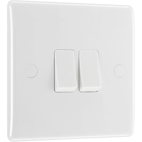 2 Gang 2 Way 10Ax Plate Switch 842-01