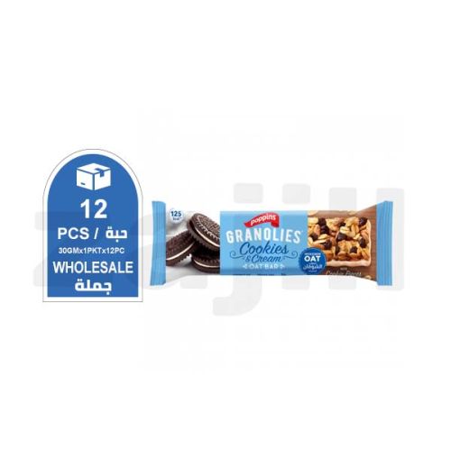 Poppins Granola Oat Bar Cookies N Cream 30Gm