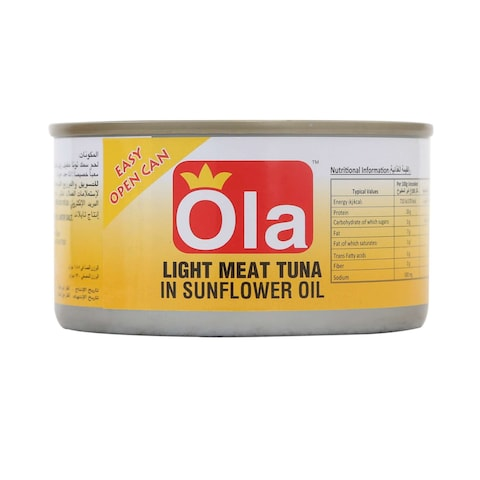 Ola Lite Meat Tuna Solid S/Flower Oil 185Gm