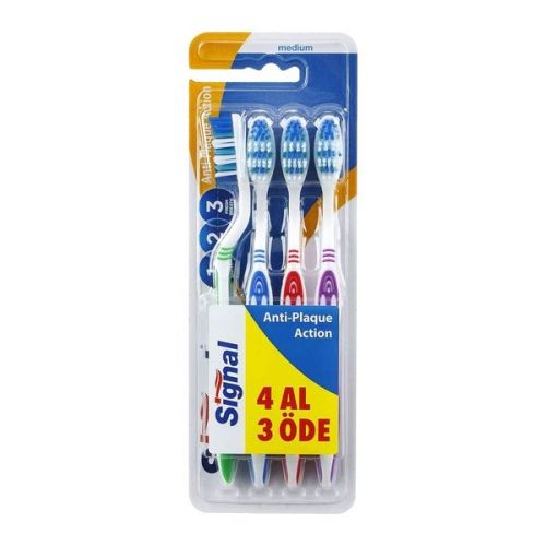 Signal Anti Plaque Tooth Brush 4'S