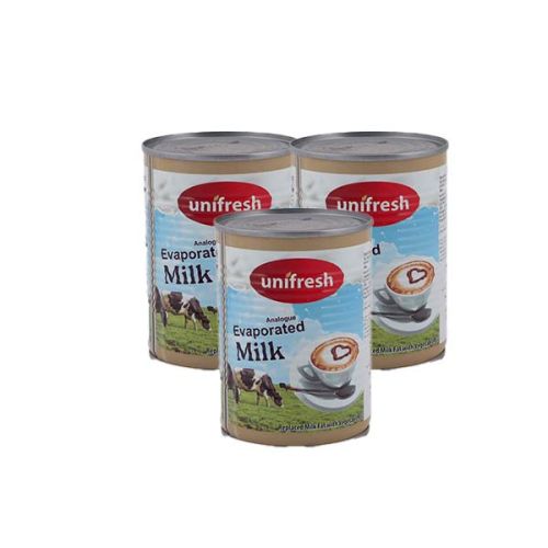 Unifresh Evaporated Milk Tin 410Gm X 3Pcs