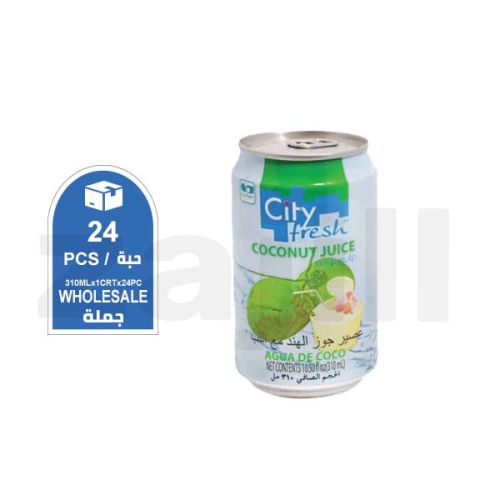 City Coconut Juice W Pulp 310Mlx6'S