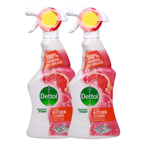 Dettol Kitchen Cleaner Pink Grapfruit 500Ml 2'S