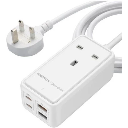 Momax Oneplug 65W Gan Extension Cord With Usb