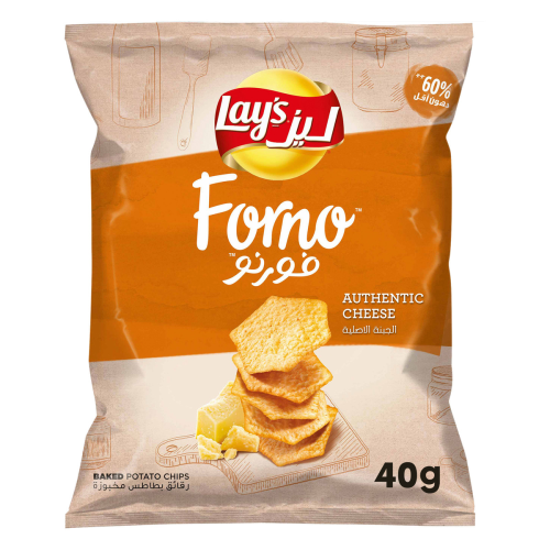 Lays Forno Authentic Cheese Flav. Chips 40Gm 