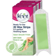 Veet Wax Strips 20'S Dry Skin