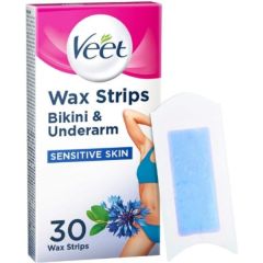 Veet Wax Strips Sensitive Bikini & Under Arm 20'S