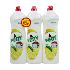 Fery Dishwash Liquid Lemon 1Lx3'S