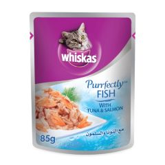 Whiskas Purrfectly Tuna & Salmon 85Gm