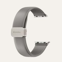Classic Genuine Leather Watch Band With Magnetic Lock For Apple Watch S4~S9 38/40/41Mm
